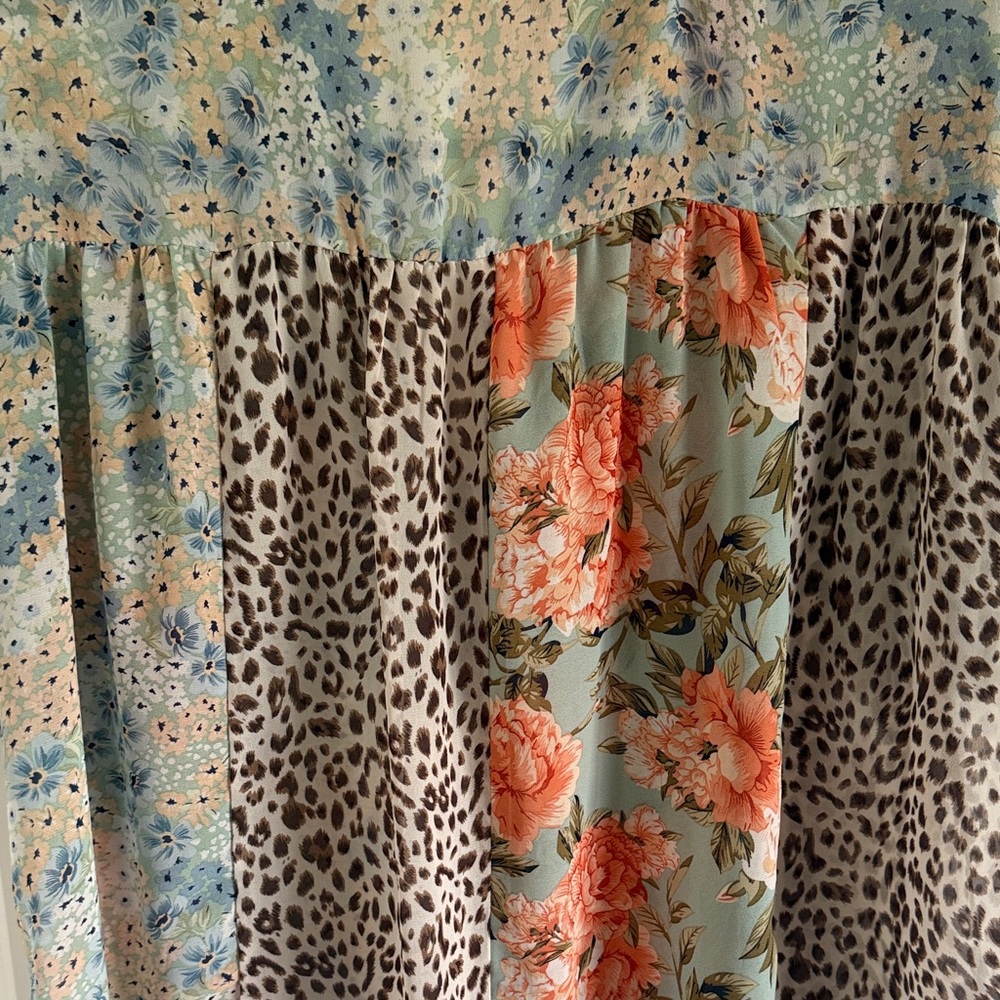 Umgee Size Large Patchwork Floral And Leopard Pri… - image 8